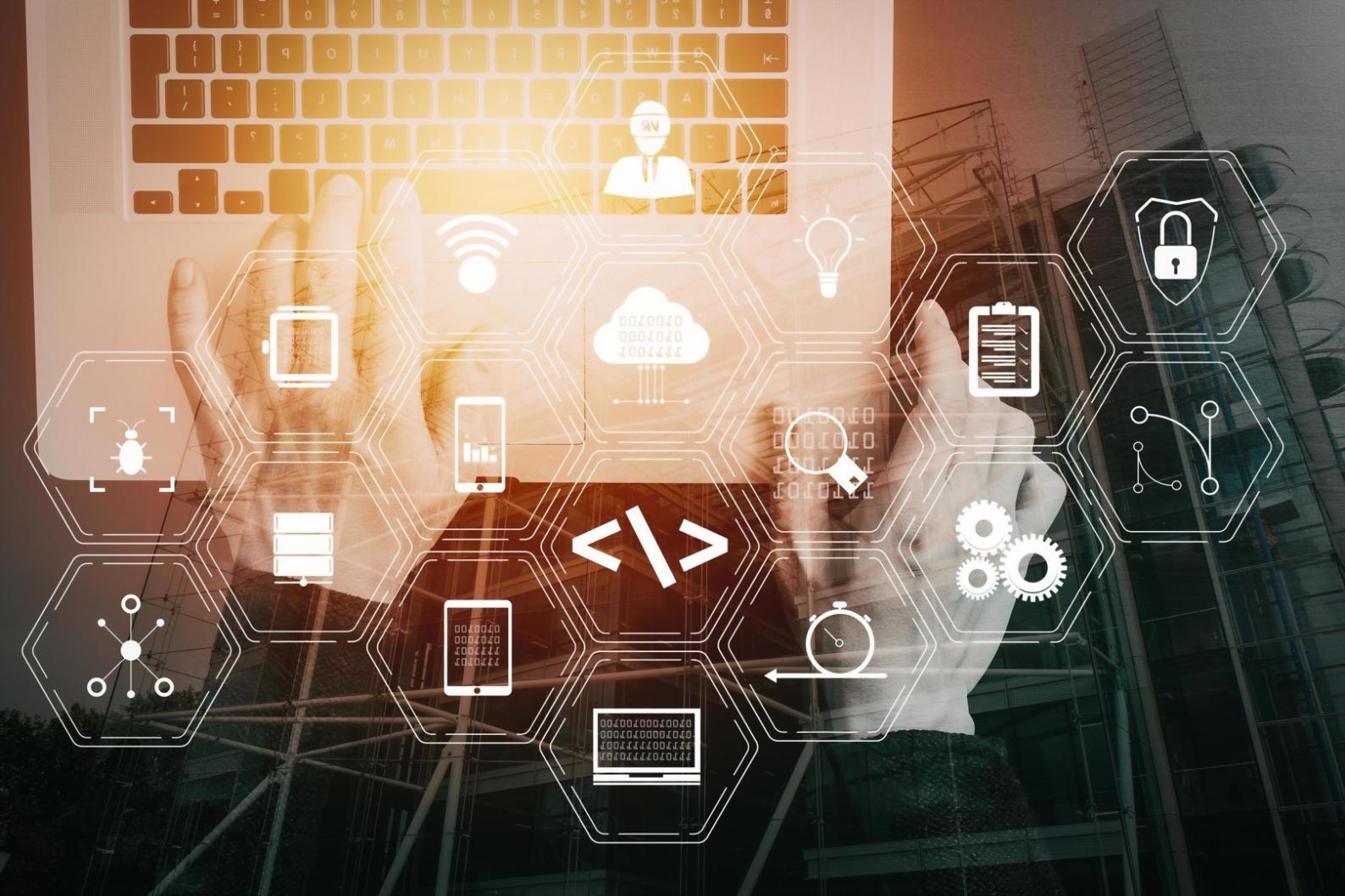 AI system interface showing automated process management and analytics dashboard